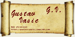 Gustav Vasić vizit kartica